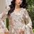 Peach floral lace embroidery & sequence work pakistani salwar suit