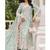 Skyblue floral lace embroidery & sequence work pakistani salwar suit