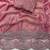 Pink color sequence embroidery work with cut work border chiffon silk saree