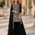 Black georgette semi stitched suit with embroidery beads & sequence work
