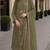 Mehendi fox georgette semi stitched suit with embroidered sequence work