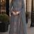 Blue fox georgette semi stitched suit with embroidered sequence work