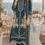 D blue fox georgette semi stitched suit with embroidery & khatli work