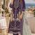 Violet fox georgette semi stitched suit with embroidery & khatli work