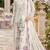 White & purple chiffon semi stitched suit with embroidery & sequence work
