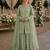 Green heavy net readymade suit with embroidery & sequence work