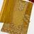 Yellow chiffon  semi stitched suit with embroidered sequence work
