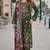 Mehendi cambric cotton semi stitched suit with embroidered & khatli work