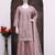 Purple heavy net readymade suit with embroidery & sequence work