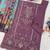 Purple cambric cotton semi stitched suit with embroidered & khatli work