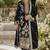 Black rangoli silk semi stitched suit with embroidery & sequence work