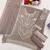 Purple georgette semi stitched suit with embroidered beads & sequence work