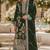 D green rangoli silk semi stitched suit with embroidery & sequence work