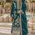 T blue rangoli silk semi stitched suit with embroidery & sequence work