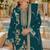 T blue rangoli silk semi stitched suit with embroidery & sequence work