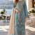 Blue silk semi stitched suit with embroidery & sequence work