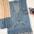 Blue silk semi stitched suit with embroidery & sequence work