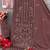 Brown faux georgette semi stitched suit with embroidery work