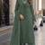 Green faux georgette semi stitched suit with embroidery work