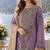 Purple silk semi stitched suit with embroidery & sequence work