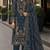 Navy faux georgette semi stitched suit with embroidery & sequence work