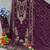 Purple faux georgette semi stitched suit with embroidery & sequence work