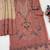 Peach silk semi stitched suit with embroidery & sequence work