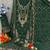 D green faux georgette semi stitched suit with embroidery & sequence work