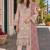 Peach chiffon semi stitched suit with embridery & sequence work