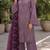 Light purple embroidered faux georgette semi stitched salwar suit