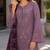 Light purple embroidered faux georgette semi stitched salwar suit