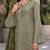 Mehendi embroidered faux georgette semi stitched salwar suit