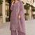 Purple chiffon semi stitched suit with embroidery & sequence work