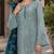 Light green embroidered faux georgette semi stitched salwar suit