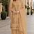 Yellow chiffon semi stitched suit with embroidery & sequence work