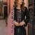 Black embroidered faux georgette semi stitched salwar suit