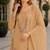 Yellow chiffon semi stitched suit with embroidery & sequence work