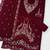 Red velvet semi stitched suit with embroidery codding work
