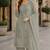 Grey chiffon semi stitched suit with embroidery & sequence work
