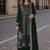 Green velvet semi stitched suit with embroidery sequence work