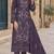 D lavender fox georgette semi stitched suit with embroidery sequence work