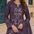 D lavender fox georgette semi stitched suit with embroidery sequence work