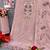 Light pink fox georgette embroidered semi stitched salwar suit