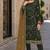 Green embroidered faux georgette semi stitched salwar suit