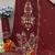 Maroon fox georgette semi stitched suit with embroidery sequence work
