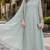 Sea-green fox georgette semi stitched suit with embroidered sequence work