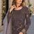 Dark grey embroidered faux georgette semi stitched salwar suit