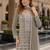 Mehendi faux georgette semi stitched suit with embroidery cotton thread & sequence work