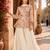 Cream chinon embroidered with squence work free size salwar suit