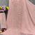 Peach fox georgette semi stitched suit with embroidered sequence work